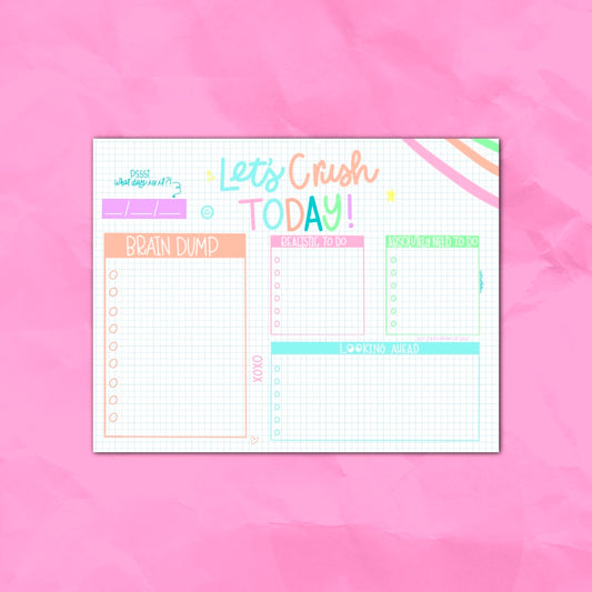 Crush Today Notepad Planner